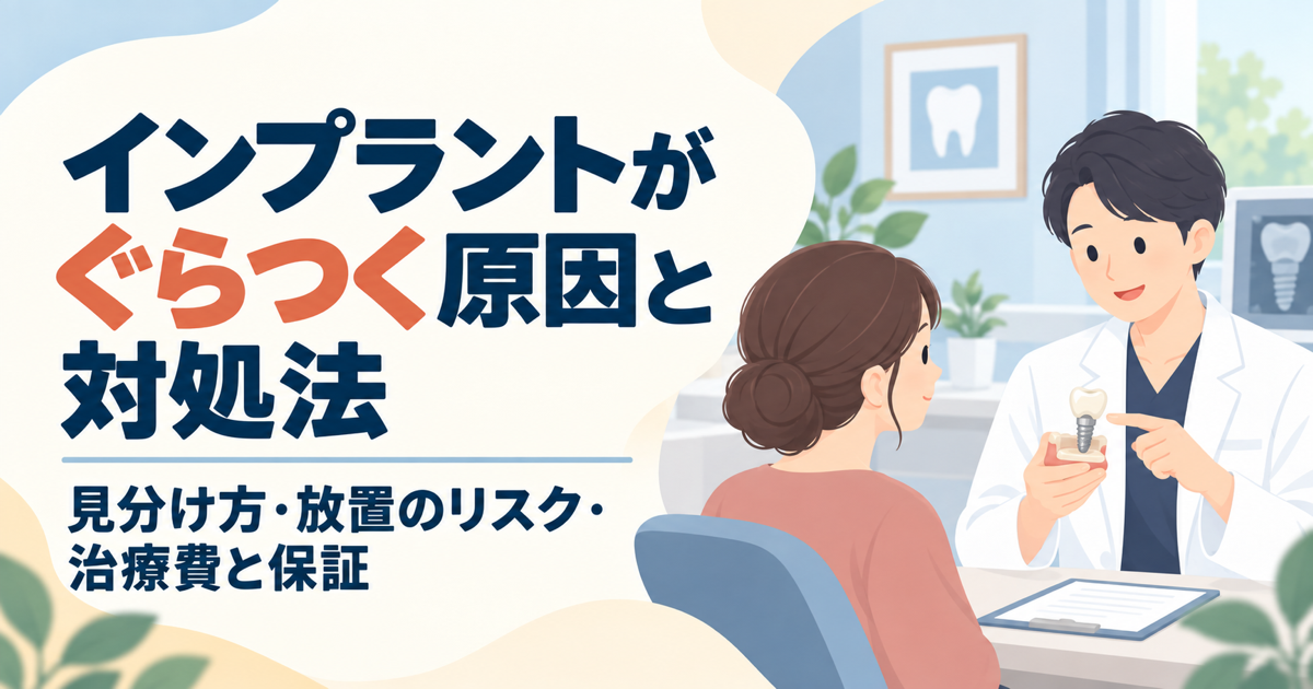 インプラントがぐらつく原因と対処法 見分け方・放置のリスク・治療費と保証