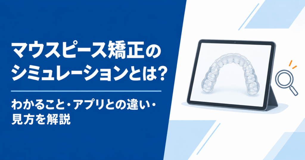 マウスピース矯正のシミュレーションとは？わかること・アプリとの違い・見方を解説