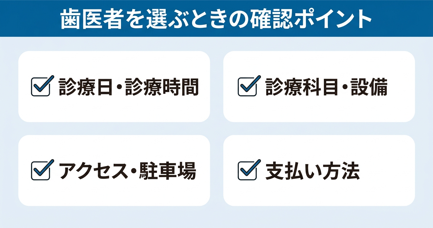 西荻窪で歯医者を選ぶときに確認したい4つのポイント