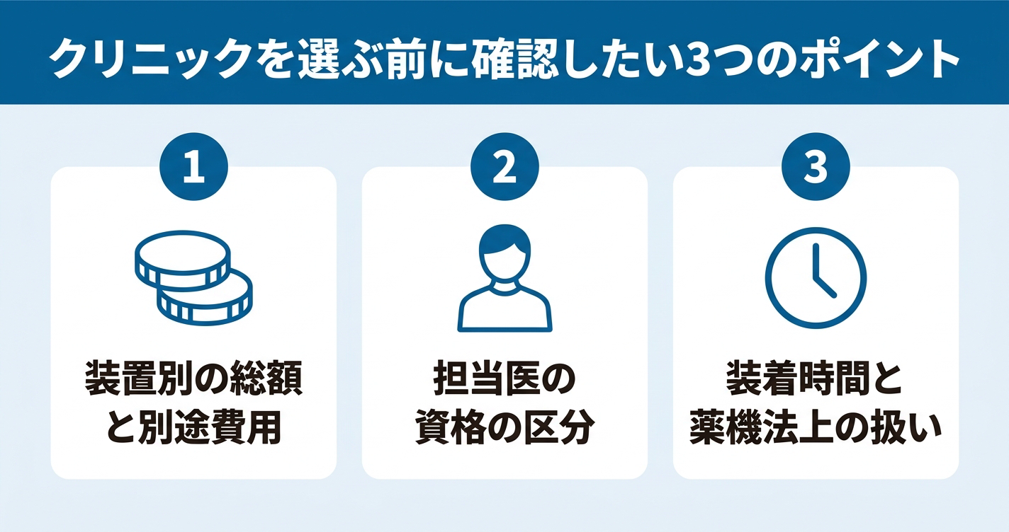 矯正歯科クリニックを選ぶ前に確認したい3つのポイント