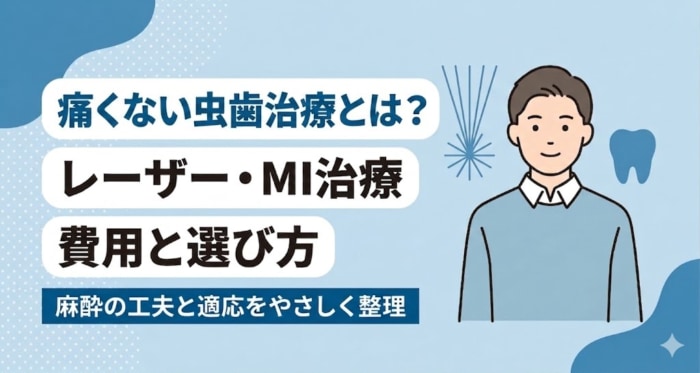 痛くない虫歯治療とは？レーザー・MI治療費用と選び方｜麻酔の工夫と適応をやさしく整理