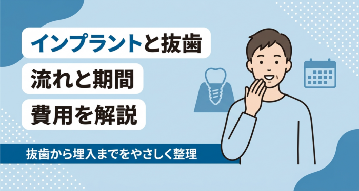 インプラントで抜歯は必要？抜歯からインプラントまでの流れと期間・費用をやさしく解説