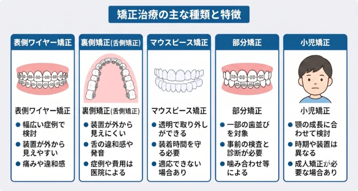練馬で受けられる矯正治療の種類