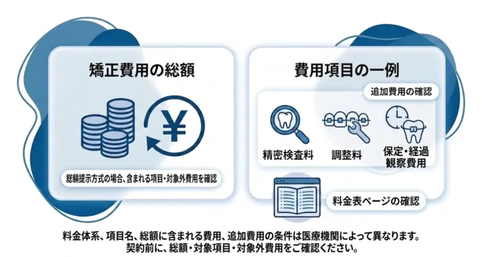 対応する矯正方法の範囲
