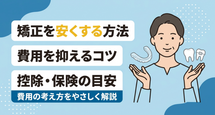 矯正を安くする方法は？費用を抑える選択肢と医療費控除・保険適用の目安を解説